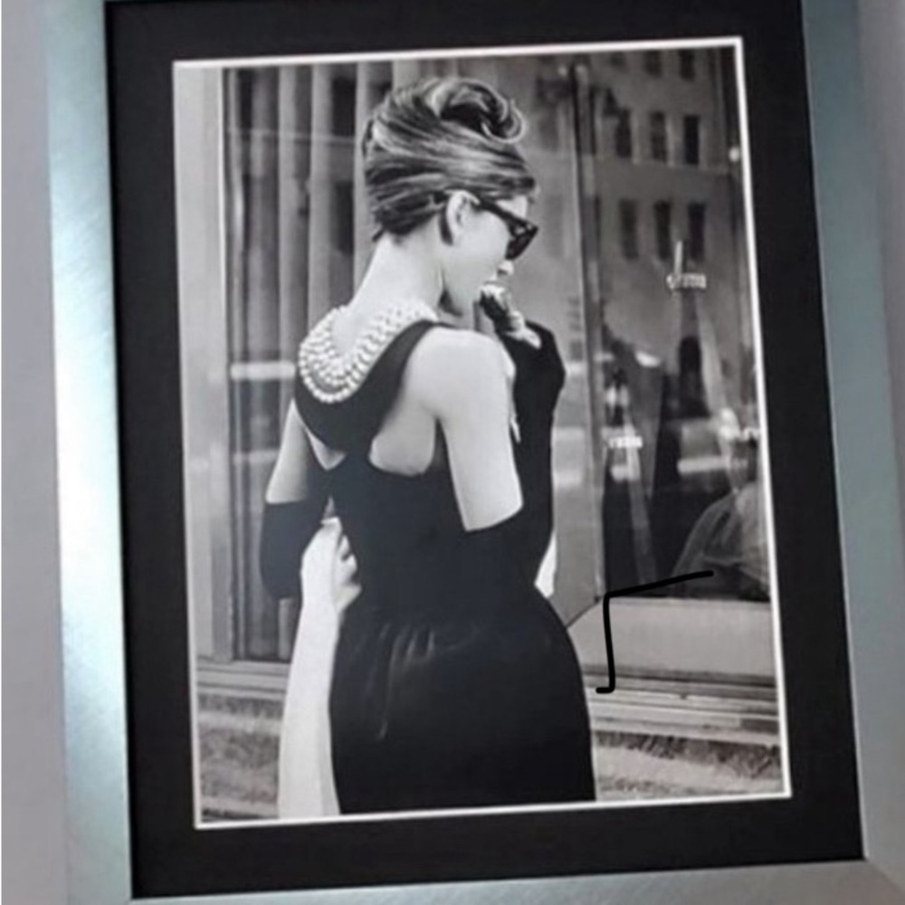 Iconic and classy Audrey Hepburn Breakfast At Tiffany's Framed Photograph